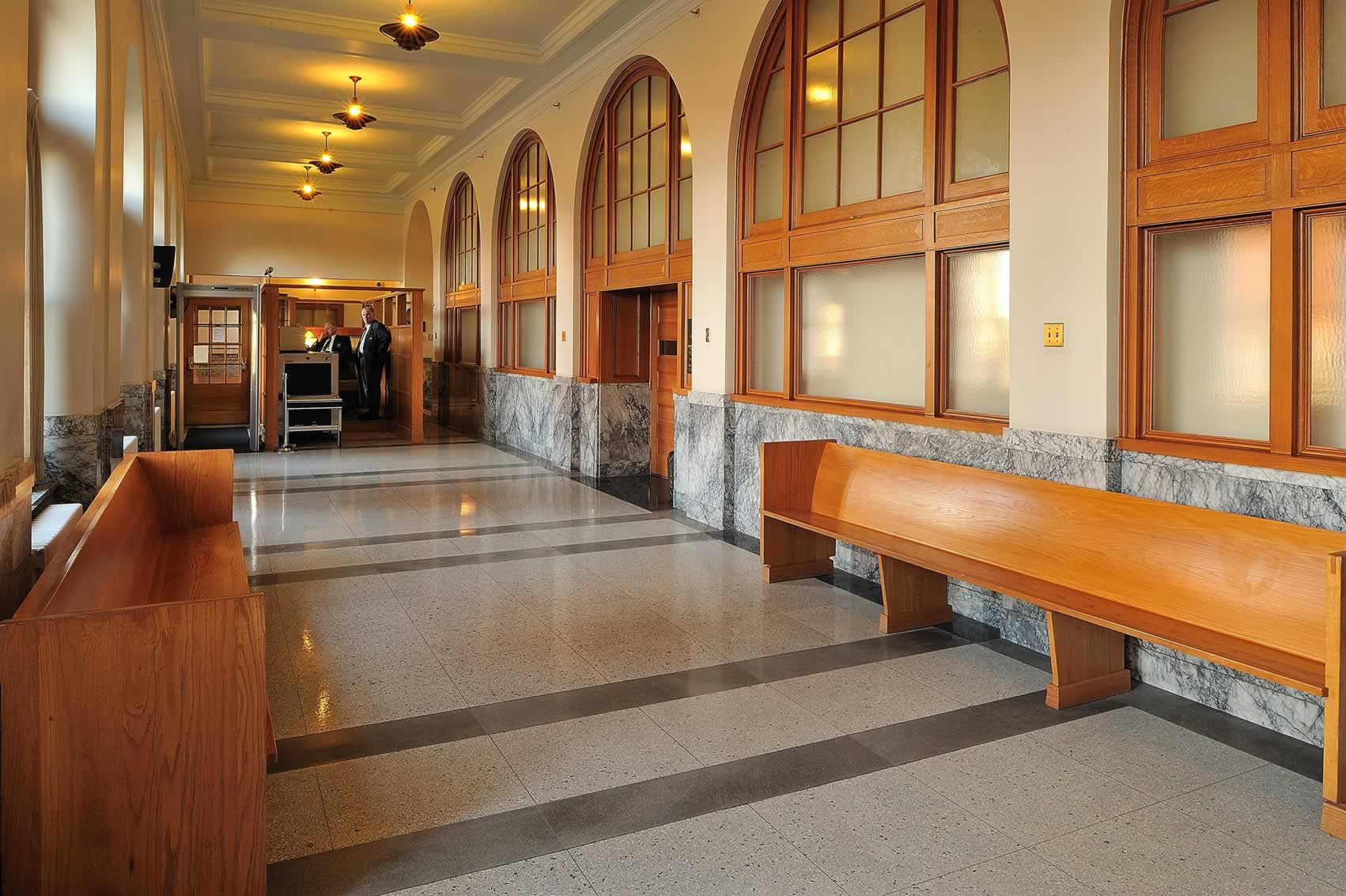 Courthouse waiting area