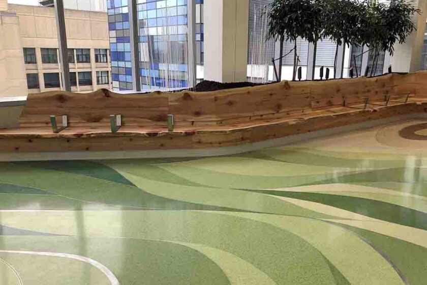 Terrazzo and bench