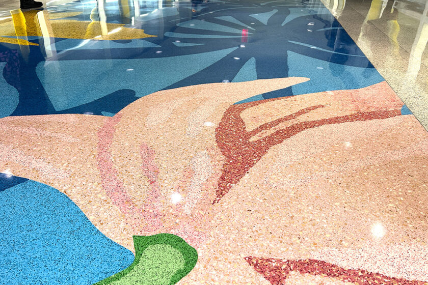 Terrazzo art at Fort-Lauderdale International Airport